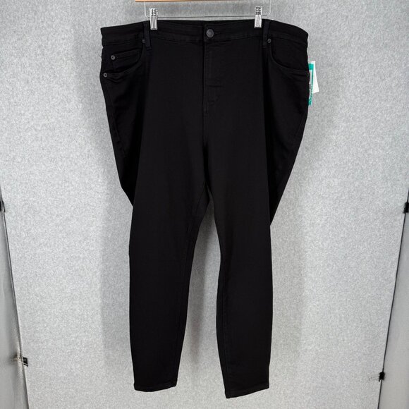 STS Blue Womens Ellie High Rise Skinny Jean Plus Size 22W Black Stretch NEW - Picture 1 of 14